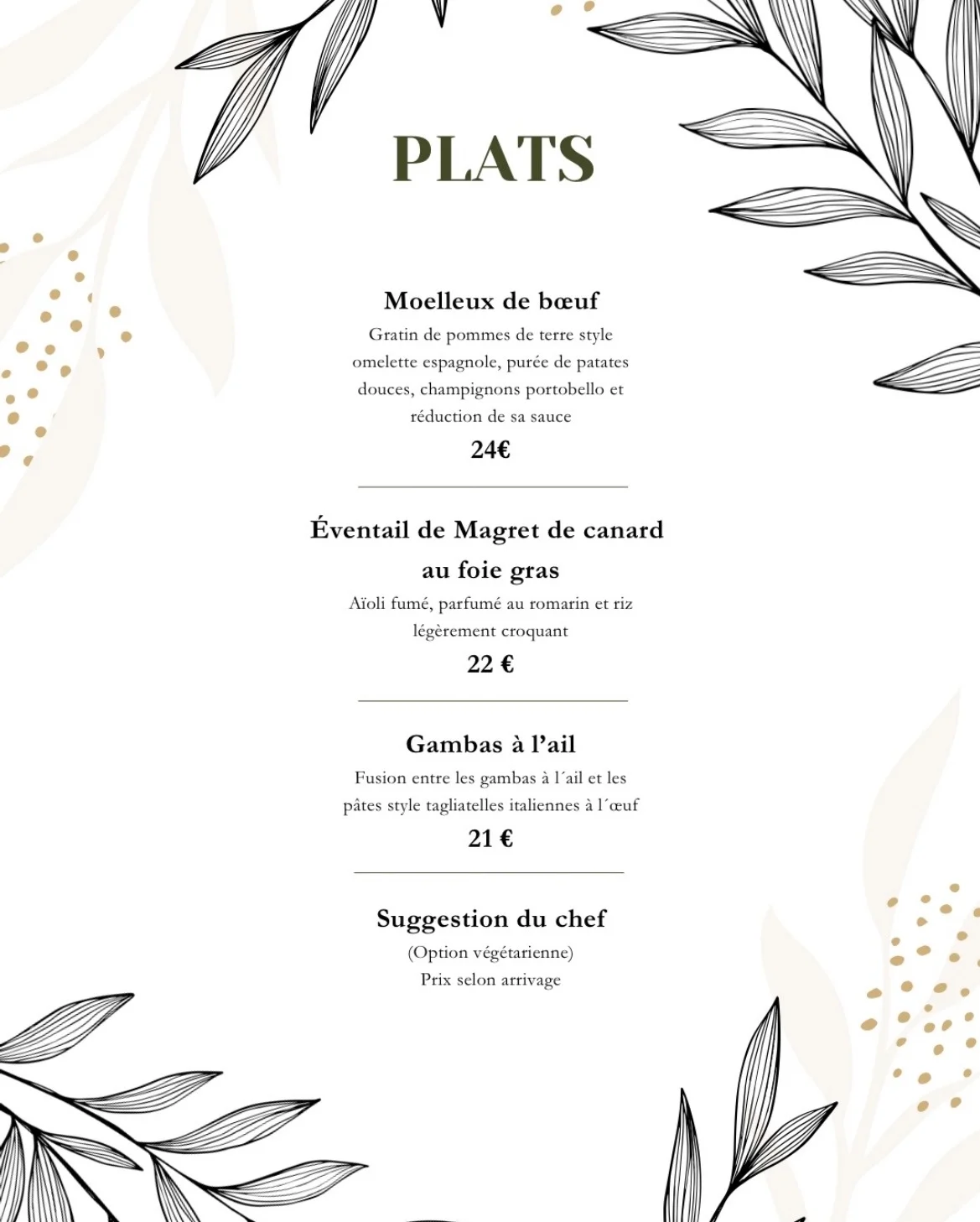 Plats, restaurant La Grange à Marchiennes